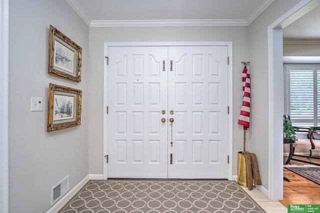 9706 Ascot Dr, Omaha, NE 68114 - entryway with crown molding
