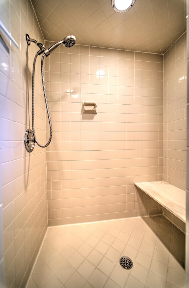 9706 Ascot Dr, Omaha, NE 68114 - bathroom featuring a tile shower