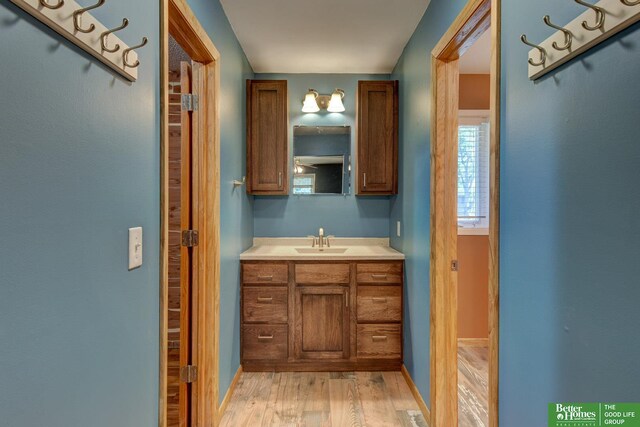 16712 Gold St, Omaha, NE 68130 - bar area with a sink and light wood-type flooring