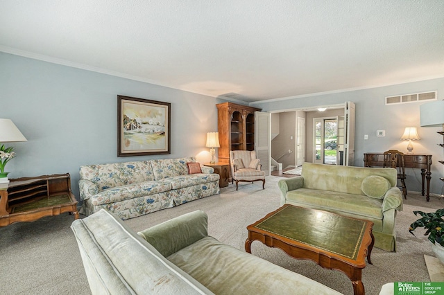 1729 S 76th Ave, Omaha, NE 68124 - living room with carpet and crown molding