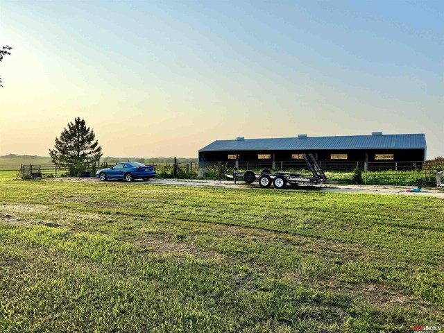 26855 SW 89th Rd, Beatrice, NE 68310 - yard at dusk featuring a view of countryside