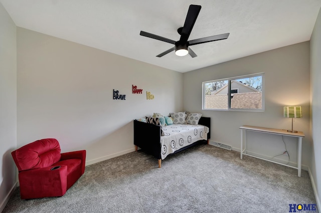 1991 Calvert St, Lincoln, NE 68502 - bedroom featuring carpet flooring and a ceiling fan