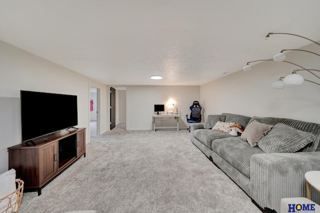 1991 Calvert St, Lincoln, NE 68502 - living area featuring light colored carpet and an office area