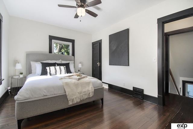 3814 Marcy St, Omaha, NE 68105 - bedroom featuring wood finished floors and ceiling fan