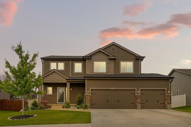 7176 N 166th St, Bennington, NE 68007 - view of front of house with concrete driveway and an attached garage