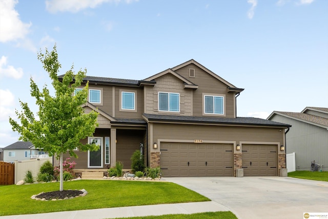 7176 N 166th St, Bennington, NE 68007 - craftsman-style home with driveway and a garage