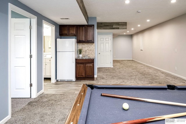 21305 Mcclellan Cir, Gretna, NE 68028 - rec room with light carpet and recessed lighting