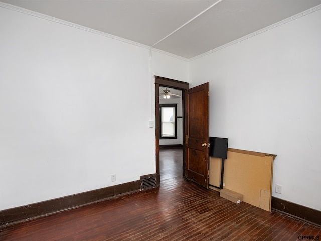 6557 Maple St, Omaha, NE 68104 - spare room with ornamental molding and hardwood / wood-style floors
