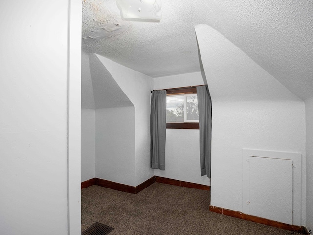 6557 Maple St, Omaha, NE 68104 - additional living space with a textured ceiling and carpet flooring