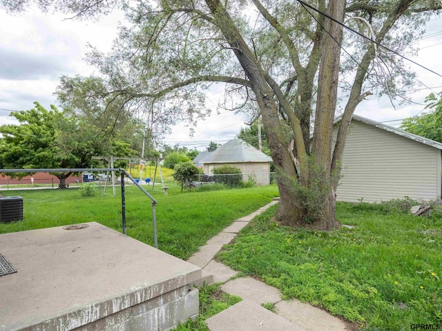 6557 Maple St, Omaha, NE 68104 - view of yard featuring a playground