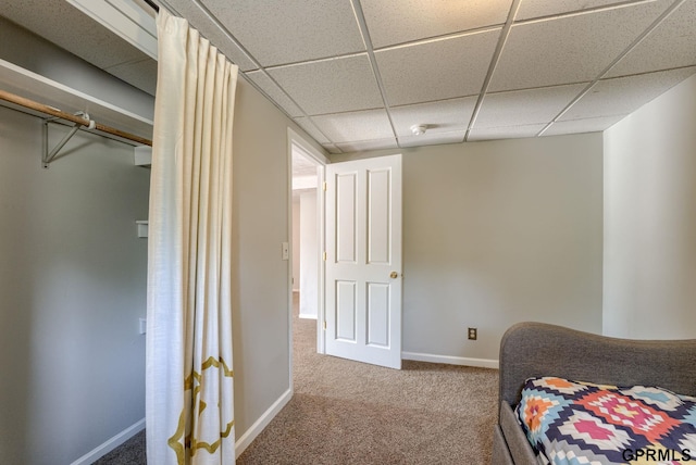 1524 Trumball Ter, Plattsmouth, NE 68048 - carpeted bedroom featuring a paneled ceiling and baseboards