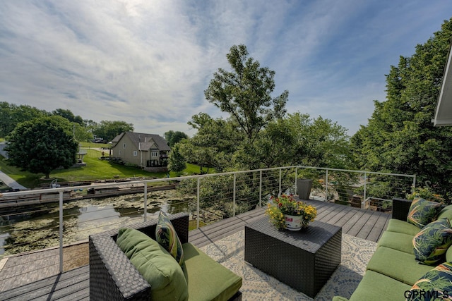 1524 Trumball Ter, Plattsmouth, NE 68048 - deck with outdoor lounge area