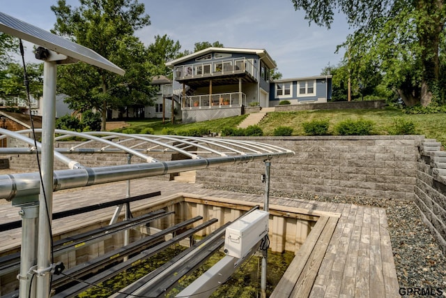 1524 Trumball Ter, Plattsmouth, NE 68048 - dock with a lawn
