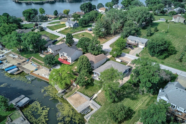 1524 Trumball Ter, Plattsmouth, NE 68048 - aerial view of property and surrounding area with a large body of water and nearby suburban area
