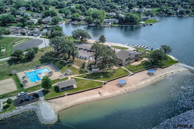 1524 Trumball Ter, Plattsmouth, NE 68048 - aerial view of a large body of water and a pool area