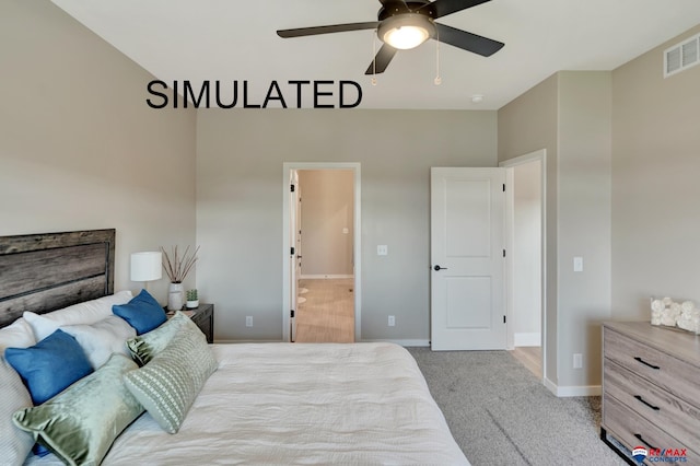 527 N 108th St, Lincoln, NE 68527 - carpeted bedroom with baseboards and a ceiling fan