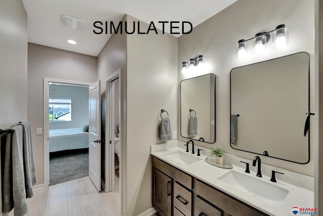 527 N 108th St, Lincoln, NE 68527 - bathroom featuring double vanity and connected bathroom