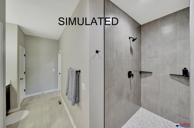 527 N 108th St, Lincoln, NE 68527 - bathroom with tiled shower and vanity