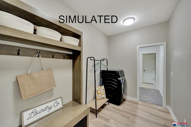 527 N 108th St, Lincoln, NE 68527 - mudroom with light wood-type flooring and baseboards