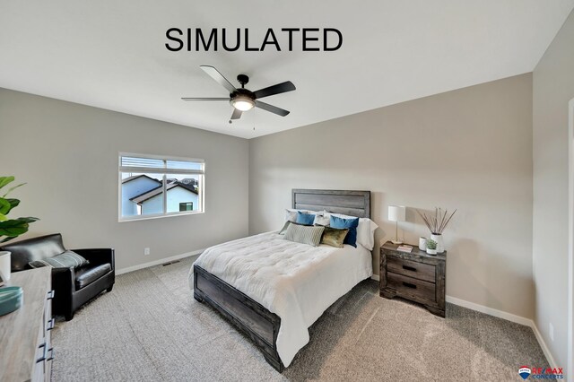 527 N 108th St, Lincoln, NE 68527 - bedroom with carpet flooring and a ceiling fan
