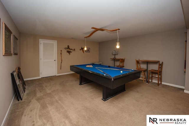 15929 Rosewater Pkwy, Bennington, NE 68007 - rec room with pool table and light colored carpet