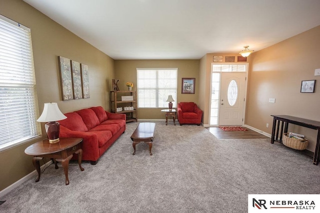 15929 Rosewater Pkwy, Bennington, NE 68007 - carpeted living area with baseboards