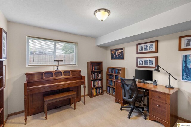 15748 Rosewood St, Omaha, NE 68136 - home office featuring baseboards and light colored carpet