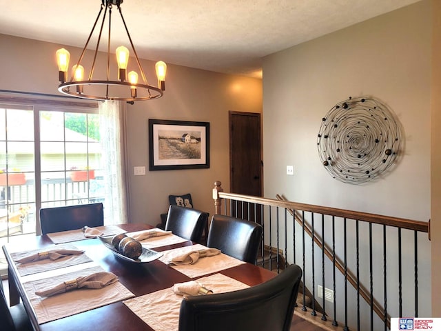 2364 N Columbia Ave, Seward, NE 68434 - dining area with a chandelier