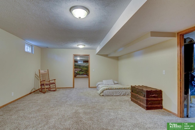 21900 Angus Rd, Gretna, NE 68028 - carpeted bedroom featuring a textured ceiling and baseboards