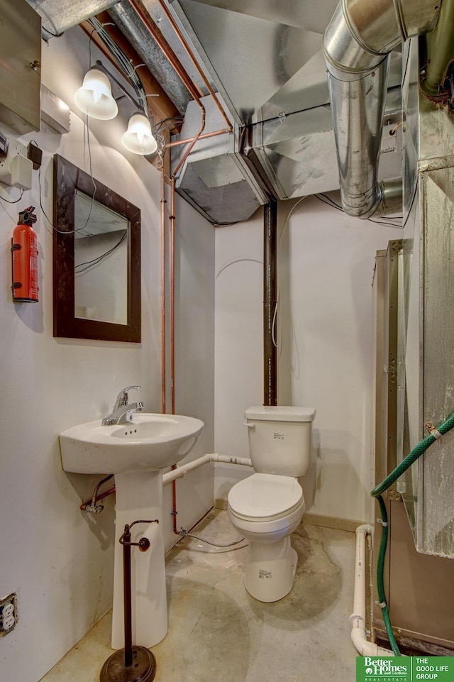 21900 Angus Rd, Gretna, NE 68028 - bathroom with toilet and concrete flooring