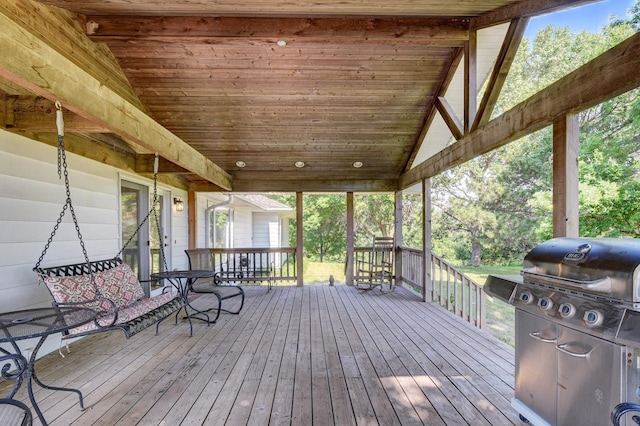 21900 Angus Rd, Gretna, NE 68028 - wooden terrace with a grill