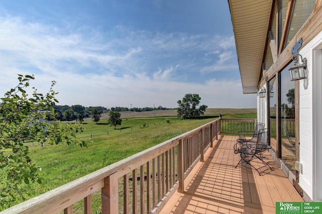 21900 Angus Rd, Gretna, NE 68028 - wooden deck featuring a rural view