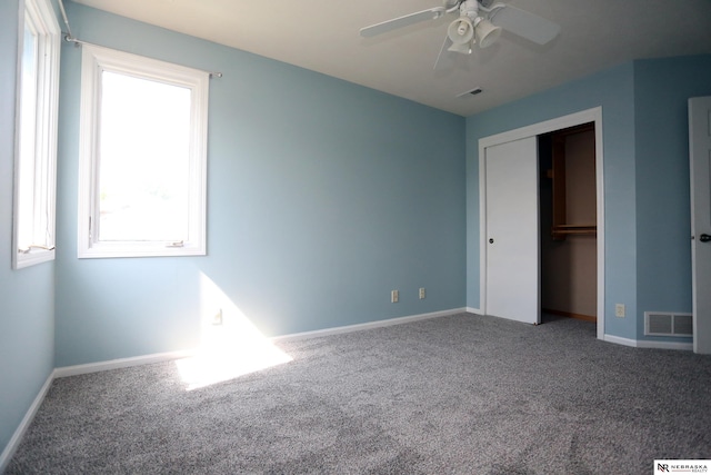 11915 S 53rd St, Papillion, NE 68133 - unfurnished bedroom with carpet flooring, a closet, and a ceiling fan