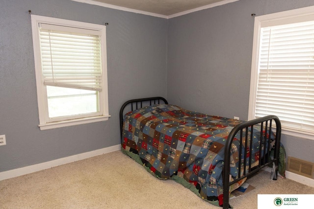 503 E 12th St, York, NE 68467 - bedroom featuring carpet flooring and ornamental molding