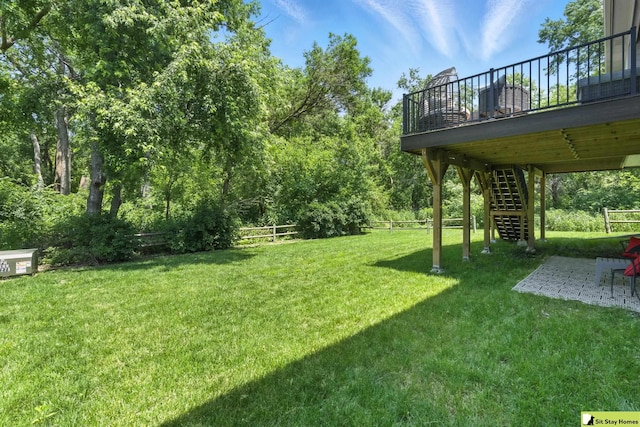 15436 Fowler Ave, Omaha, NE 68116 - view of yard featuring stairway and a patio