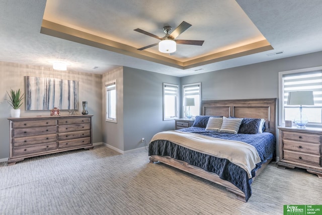 20761 Shirley St, Omaha, NE 68022 - carpeted bedroom with a raised ceiling and a ceiling fan