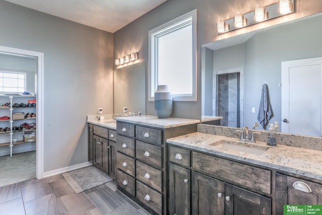 20761 Shirley St, Omaha, NE 68022 - bathroom featuring vanity and a spacious closet
