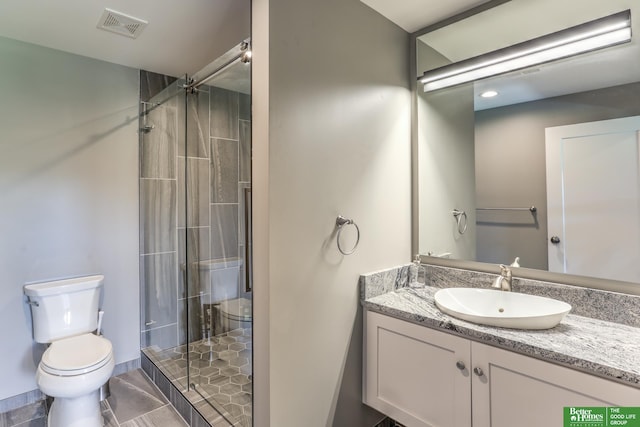 20761 Shirley St, Omaha, NE 68022 - bathroom with vanity and a stall shower