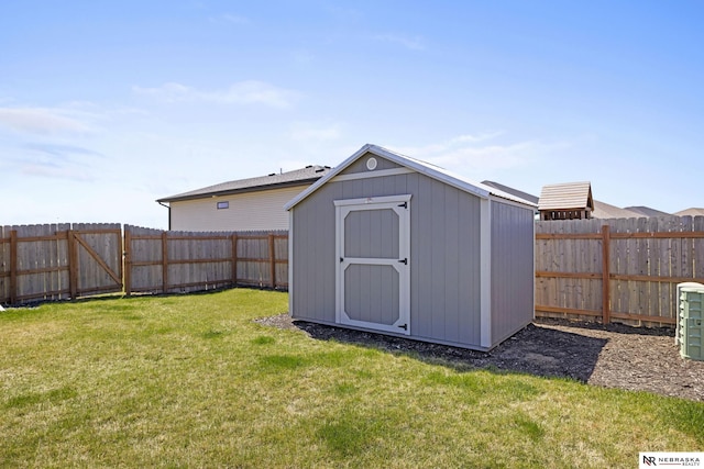 7530 Augustine Ave, Lincoln, NE 68516 - view of shed featuring a fenced backyard