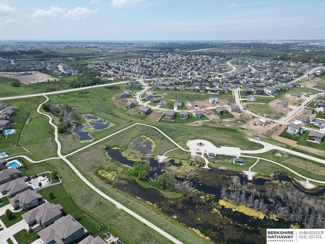 10309 S 102nd St, Papillion, NE 68046 - aerial perspective of suburban area with a nearby body of water