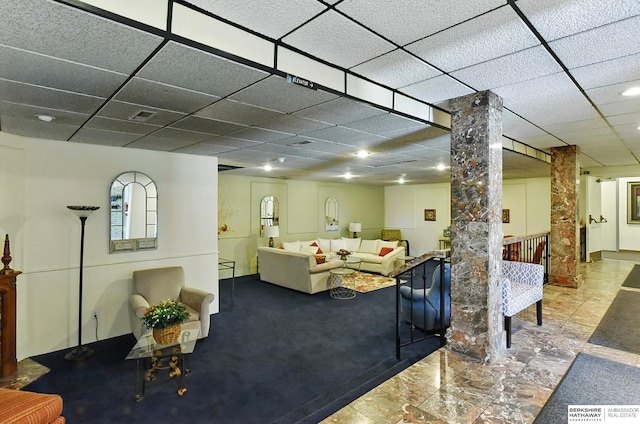 12727 W Dodge Rd Unit 124C, Omaha, NE 68154 - building lobby featuring a drop ceiling