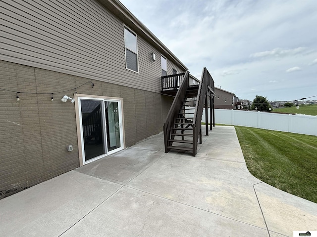2308 Alexandra Rd, Papillion, NE 68133 - view of patio / terrace with stairs and a deck