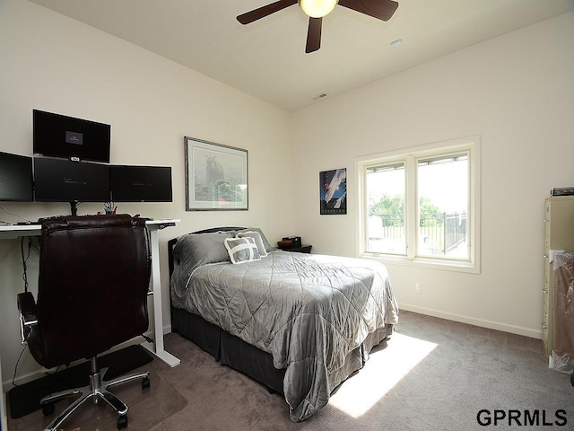 1526 Provencal Cir, Yutan, NE 68073 - bedroom with a desk, carpet flooring, and ceiling fan