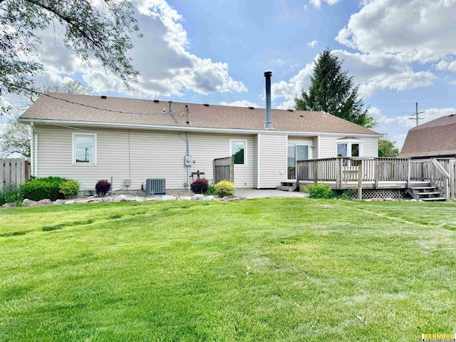 304 Broadway St, Manley, NE 68403 - back of house with a deck and a yard