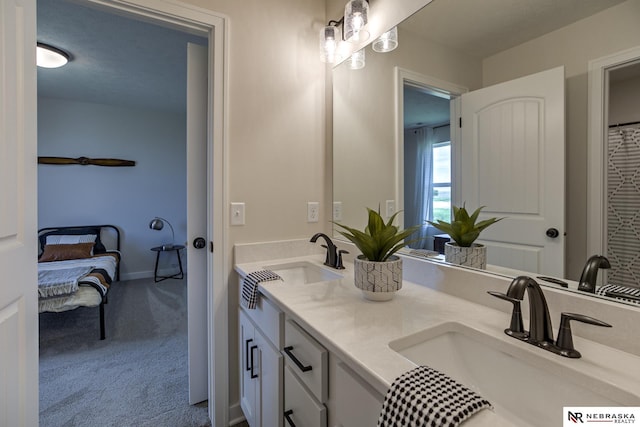 19015 Ranch Dr, Papillion, NE 68046 - full bath with double vanity and ensuite bathroom