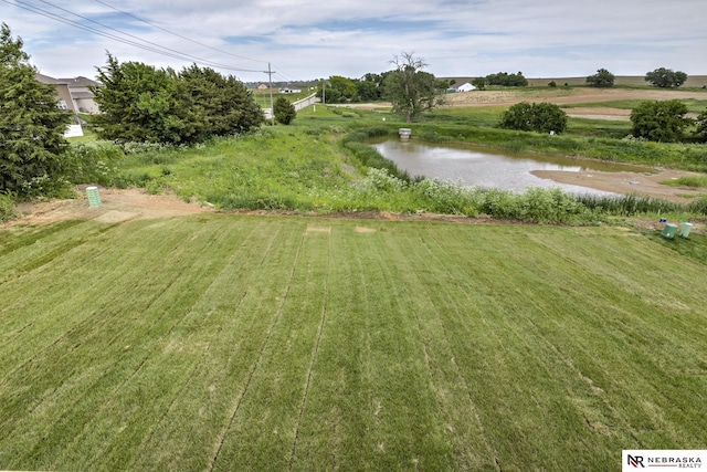 19015 Ranch Dr, Papillion, NE 68046 - view of grassy yard with a water view