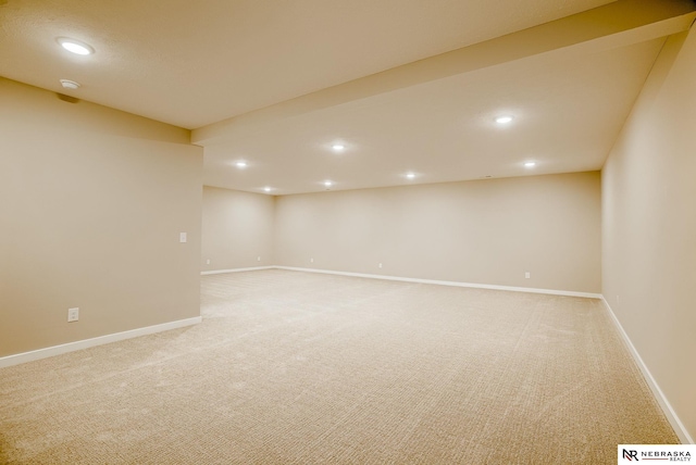 12206 S 113th St, Papillion, NE 68046 - finished basement featuring light colored carpet and recessed lighting