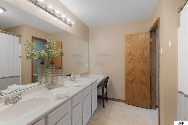 16454 Drexel St, Omaha, NE 68135 - full bathroom with double vanity and tile patterned flooring