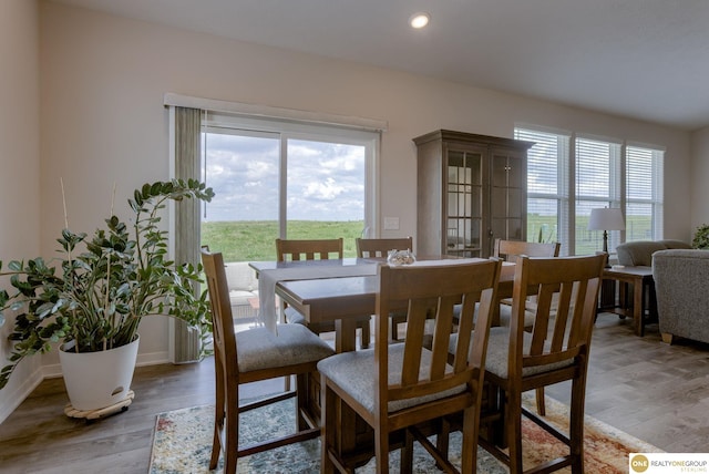 12618 Glenn St, Omaha, NE 68138 - dining space featuring light wood-type flooring and recessed lighting