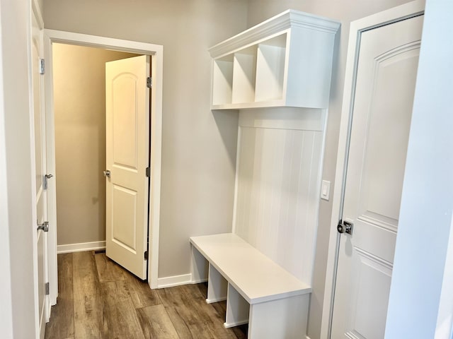 8625 N 177th St, Bennington, NE 68007 - mudroom with wood finished floors and baseboards
